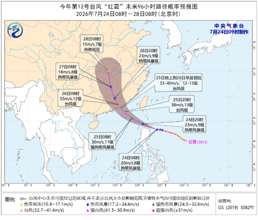 台风“红霞”即将登陆！