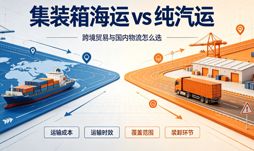 集装箱海运 vs 纯汽运：区别在哪？企业发货该如何？