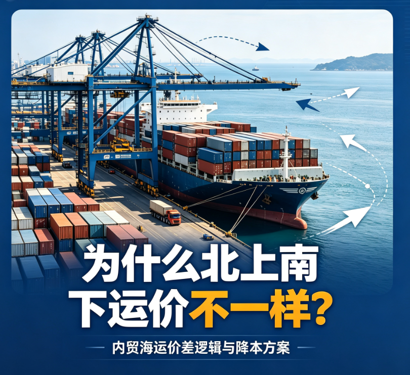 为什么同一条航线，北上和南下的集装箱运价不一样？