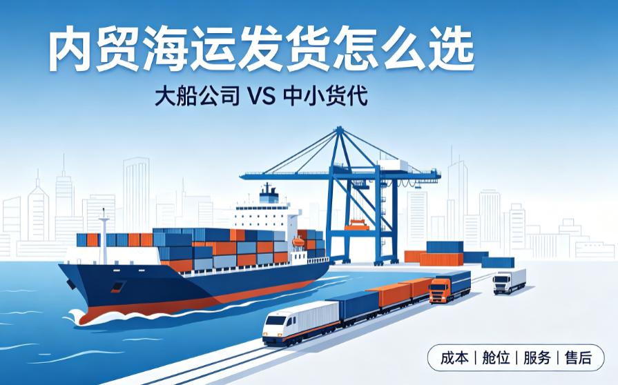 内贸海运发货选大船公司还是中小货代？成本、舱位、售后全维度对比